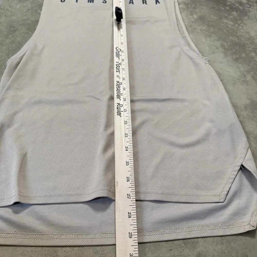 Gymshark Tank Top Womens Small Laser Cut Tan Tunic Sleeveless‎ Lightweight
